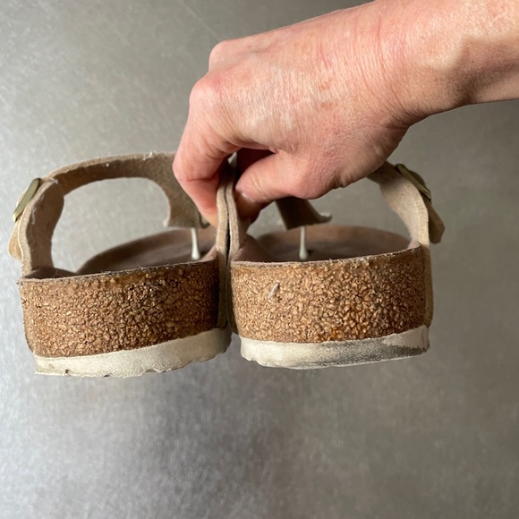 Silvery Pink Iridescent embossed leather Birkenstock Sandals, EU 40/US 9/9.5 - Picture 8 of 16